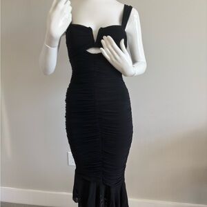 Selfie Leslie Black One Shoulder Dress